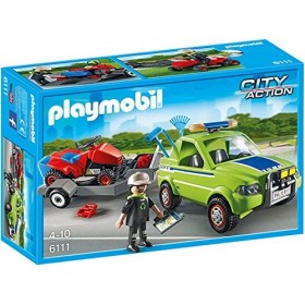 Playmobil - 6111 - Jardinier avec vhicule et Tracteur Tondeuse