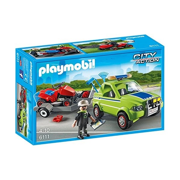 Playmobil - 6111 - Jardinier avec vhicule et Tracteur Tondeuse