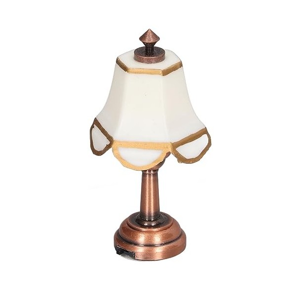 Alomejor Mini Lampadaire pour Maison de Poupée, éclairage Miniature LED pour Poupées, Lumière Fonctionnelle à Piles, Accessoi