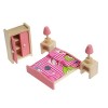 Weduspaty Ensemble de Meubles de Maison de poupée pour Enfants Jouet en Bois 1:12 Échelle Miniature Chambre à Coucher lit lit