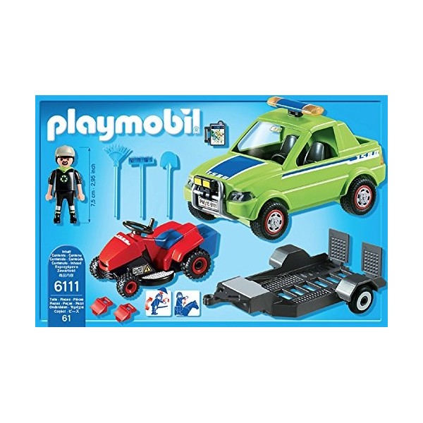 Playmobil - 6111 - Jardinier avec vhicule et Tracteur Tondeuse