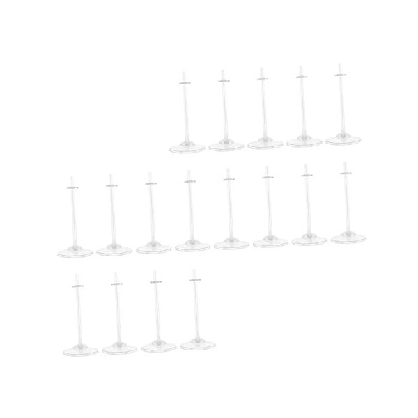 Toyvian 17 Pièces Poupée Debout Stand Figurine daction Stand Poupée Représente pour LAffichage Porte-Poupée Modèles en Plas