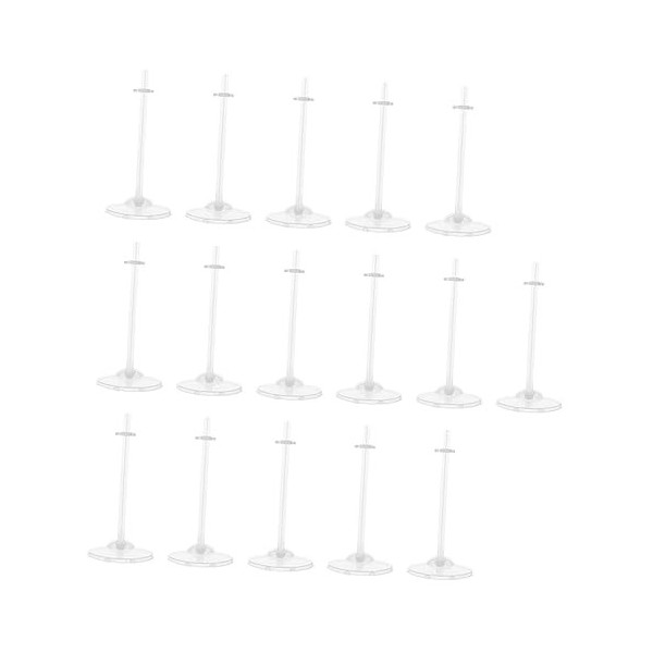 Toyvian 17 Pièces Poupée Debout Stand Figurine daction Stand Poupée Représente pour LAffichage Porte-Poupée Modèles en Plas