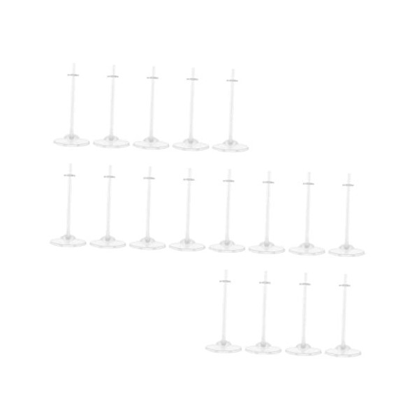 Toyvian 17 Pièces Poupée Debout Stand Figurine daction Stand Poupée Représente pour LAffichage Porte-Poupée Modèles en Plas
