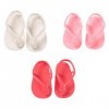 ERINGOGO 3 Paires De Chaussures De Poupées Accessoires De Poupée De Fille Chaussures Dété Sandales Pantoufles Tongs De Plage