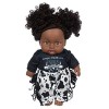 Uteruik Poupée noire fille 20,3 cm avec haut à manches longues et pantalon, vêtements pour enfants, cadeau danniversaire A