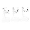 Toyvian Support De Poupée 3 Pièces Jouets De Bureau Accessoires De Bureau Mini Figurines pour Enfants Support De Support Tran