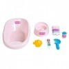 Theo Klein 1647 Baby Coralie Set Baignoire pour Poupées Jusqu35 cm Jouet pour Enfants Partir de 3 ans