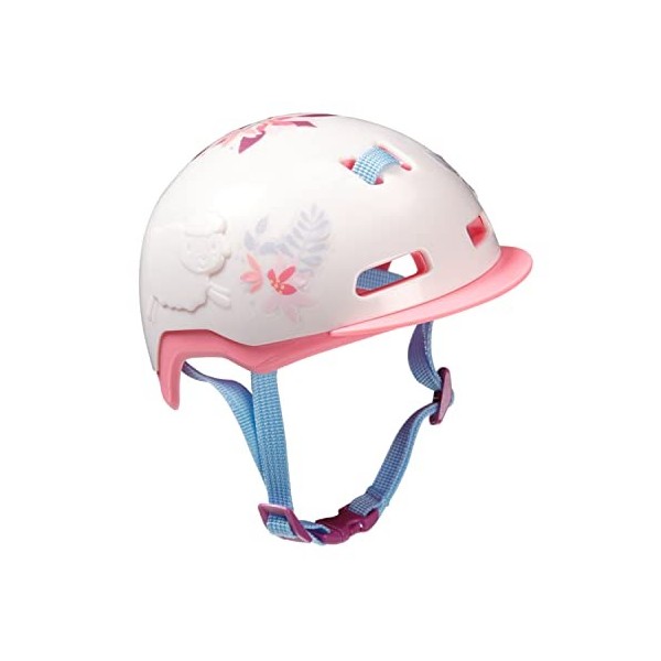 Baby Annabell Active Casque de Cycliste – Poupées de 43 cm – Doté d’Un Motif Floral, lanière & Coupe-Vent-pour Les Petites Ma