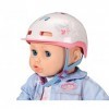 Baby Annabell Active Casque de Cycliste – Poupées de 43 cm – Doté d’Un Motif Floral, lanière & Coupe-Vent-pour Les Petites Ma