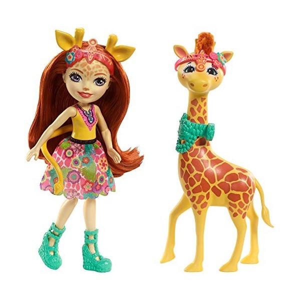 ENCHANTIMALS Enchantimals - poupée Balade Zèbre et sa grande amie zèbre Hoofette, Plastique, Assorti, 6