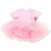 Götz 3402471 Tenue de Danse Classique pour Poupon, T. S - Dress pour Les Toutes Petites Ballerines - Petite Robe Rose pour po