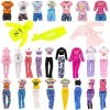 Festfun 8 Pcs Vêtement de Poupée Fashionista 6 Habits 1 Ensemble du Sport 1 Pyjama de Poupée de 11,5 Pouces Poupée Non Inclus