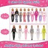 Festfun 8 Pcs Vêtement de Poupée Fashionista 6 Habits 1 Ensemble du Sport 1 Pyjama de Poupée de 11,5 Pouces Poupée Non Inclus