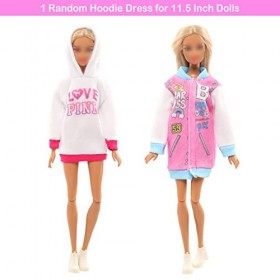 Festfun 10 Vêtements de Poupée de 11,5 Pouces 4 Robes Chics 2 Tenues 4 Habits de Poupée de 11,5 Pouces Poupée Non Incluse 