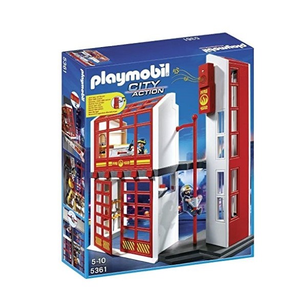 Playmobil - 5361 - Jeu De Construction - Caserne Des Pompiers