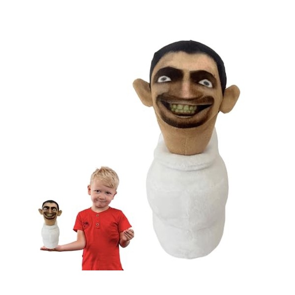 Toilette Skibidi Figurine 30cm Peluche Skibidi,170g Skibidi Toilet Poupées Jouet en Peluche Drôle Skibidi Figurines Cartoon D