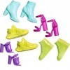 Barbie Shoe Pack - HBV29 - Ensemble de Chaussures, Talons, Baskets pour poupée Barbie