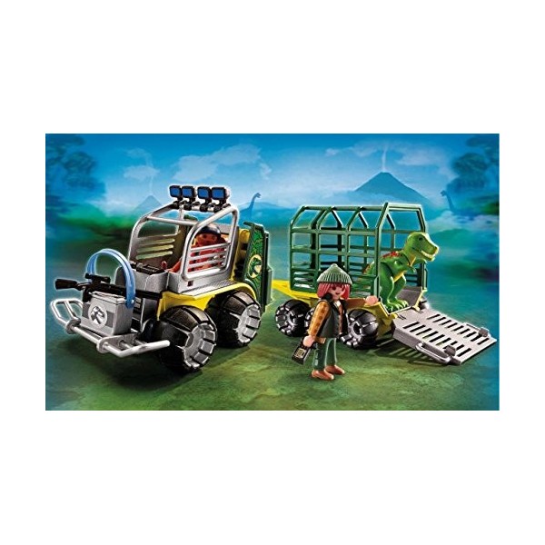 Playmobil - 5236 - Jeu de Construction - Véhicule avec Cage et Bébé T-Rex