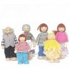 GIVBRO Lot de 6 maisons de poupées en bois pour enfants - Jouet pour la famille - Cadeau danniversaire