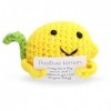 NQEUEPN Funny Positive Lemon, Mignon Jouet de Poupée Citron avec Carte dEncouragement Poupée Jouets au Crochet Décor Drôle d