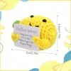 NQEUEPN Funny Positive Lemon, Mignon Jouet de Poupée Citron avec Carte dEncouragement Poupée Jouets au Crochet Décor Drôle d