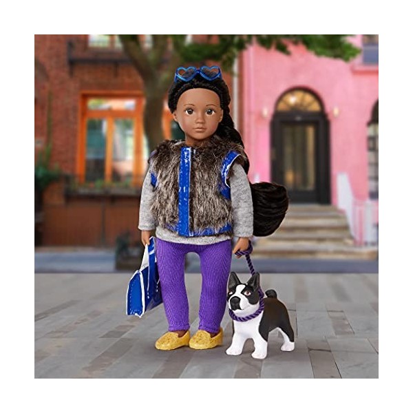 Lori – Mini Doll & Toy Dog – 6-inch Doll & Boston Terrier Pup – Play Set with Outfit, Animal & Accessories – Playset for Kids