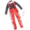 Barbie Clothes -- Career Outfit Doll, Racecar Driver Jumpsuit with Trophy, Multi