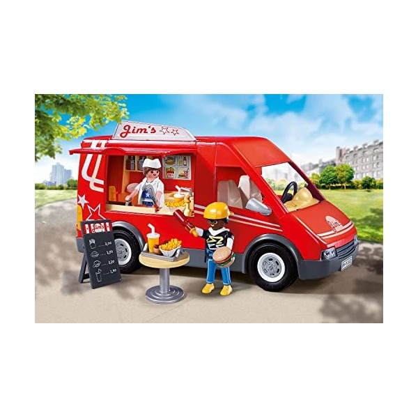 Playmobil 5677 Camion de Cuisine de Rue - City Life- Food Truck Restauration - Cuisine entièrement équipée