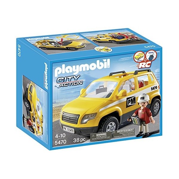 Playmobil - 5470 - Figurine - Chef De Chantier Et Véhicule dintervention