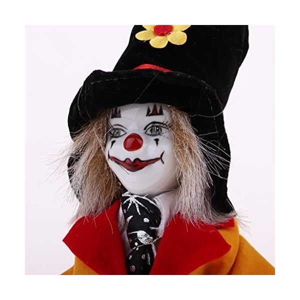 F Fityle 18cm Poupée en Porcelaine Clown Drôle Statue Décoration Halloween Jouet pour Enfant 2