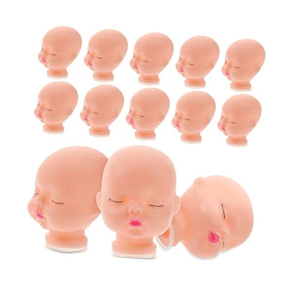Artibetter Lot de 10 têtes de poupée en vinyle - Artisanat pour enfants - Fausse tête de poupée - Remplace les têtes de poupé