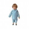 Melody Jane Dolls House Pyjama petit garçon en porcelaine Bleu et blanc Échelle 1/12 Personnes