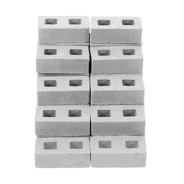 VILLCASE 30 Pièces Mini Briques Petites Briques Briques Miniatures Modèle Mur De Briques Petites Briques Réalistes Faux Mini 