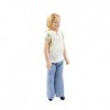 Melody Jane Poupées Maison Moderne Femme en Été Jeans & T-Shirt Porcelaine Maman 1:12 Personnages