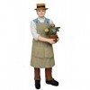 Melody Jane Poupées People Man avec Fleurs en Pot Jardinier Résine Figurine