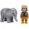 Playmobil - Soigneuse avec Éléphanteau, Coffret de Figurine - 9381 Coloré