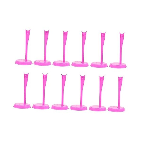 Toyvian 12 Pièces Support De Poupée Porte-Jambes De Poupée Présentoir De Poupée Mannequin De Robe De Poupée Bases De Maintien