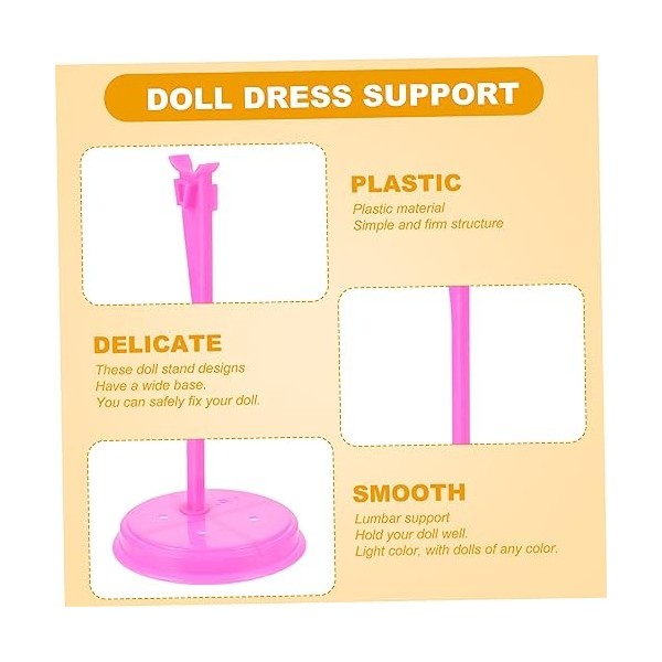 Toyvian 12 Pièces Support De Poupée Porte-Jambes De Poupée Présentoir De Poupée Mannequin De Robe De Poupée Bases De Maintien