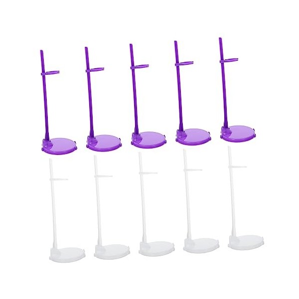 Toyvian 20 Pièces Stand De Poupée Support De Poupée en Plastique Support en Plastique pour Poupée Support De Poupée Clair Sup