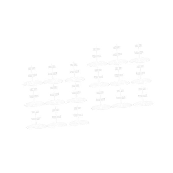 jojofuny 20 Pièces Poupée Pied Support Clair Présentoir Jouet Bébé Poupée en Plastique Stand Figurine Modèle Base De Stand De