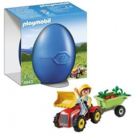 Playmobil - 4943 - Oeuf de Pâques - Garçon avec Petit Tracteur