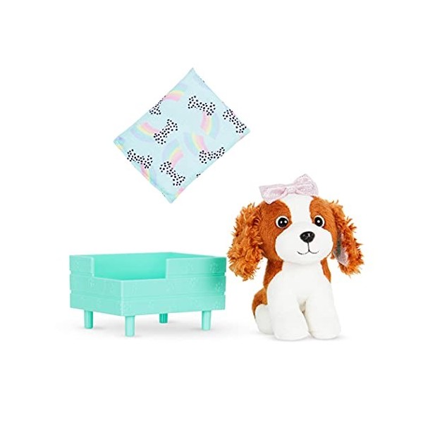 Glitter Girls- POSEABLE Plush Cavalier King Charles, Loki, 62243452404