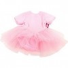 Götz 3402472 Tenue de Danse Classique pour Poupon, T. M - Dress pour Les Petites Ballerines - Petite Robe Rose pour poupons d