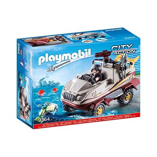 Playmobil - 9364 - Véhicule amphibie et Bandit Coloré