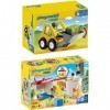 PLAYMOBIL 1.2.3 6775 Chargeur et Ouvrier- PLAYMOBIL 1.2.3- PLAYMOBIL 1.2.3-18-36 Mois Ses Premiers Playmobil + 70399 Garderie