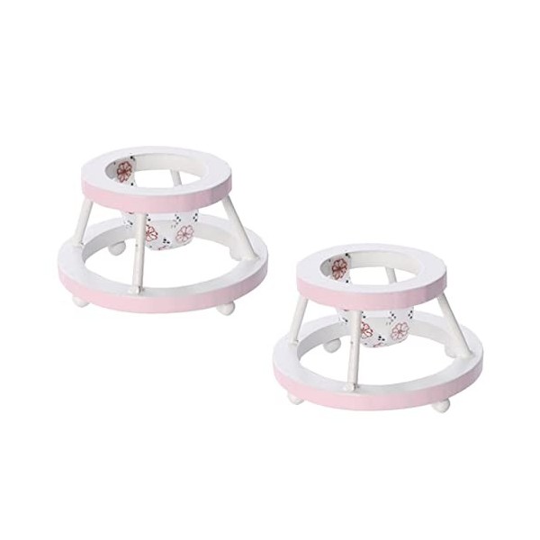 SAFIGLE 2 Pcs Maison De Poupée Trotteur Bébé Décor Miniature Meubles Enfants Panier Poupée Pépinière Jouet Maison De Poupée F