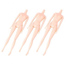 NIYANGLE Jouet De Corps De Poupée Mobile 3 Pièces 12 Jouets À Articulations Mobiles Corps De Poupée en Plastique Figure Fémin