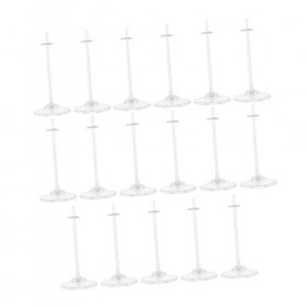 SAFIGLE 17 Pièces Support Debout De Poupée Supports De Poupée en Plastique Cadres De Support De Poupée Accessoires De Figurin