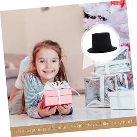 DIKACA 2Pcs Chapeau Noir Casquette De Bonhomme De Neige Noir Coozies Costume Noir Poupée Costume Robe De Poupée Noir Accent D